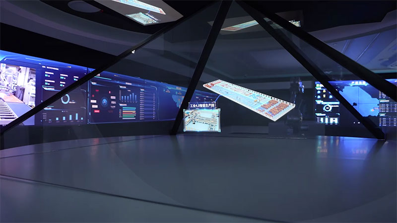 正三角360度全息柜